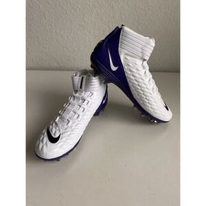 Nike Force Savage Pro 2 Football Cleats White Purple Court BV3969-100 Men’s 13.5